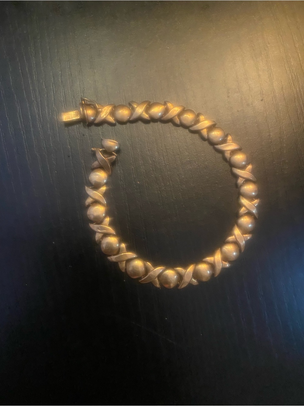 Gold-Tone Beaded X-Link Bracelet - Women Jewelry